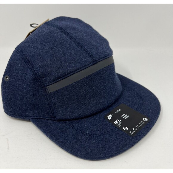 Nike Fly Unstructured Tech Fleece Cap Hat Size M/L Navy Blue HJ3504-451 - Picture 2 of 8